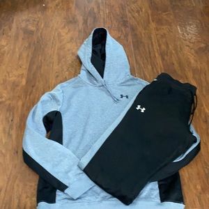 Under Armour seats and hoodie
